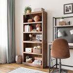LINSY HOME 5-Shelf Bookcase, Bookshelves Floor Standing Display Storage Shelves 68 in Tall Bookcase Home Decor Furniture for Home Office, Living Room, Bed Room - Dark Brown