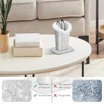 FINTIE Plush Lined Eyeglasses Holder, Glasses Stand Case, Anti-scratch Glasses Storage Organizer for Desk, Nightstand, Office, Glittering Silver