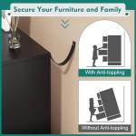 Shintenchi Dresser for Bedroom with 6 Drawers,Double Dresser & Chest of Drawers Wooden Organizer with Metal Handle, Storage TV Stand for Living Room,Black