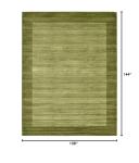 Unique Loom Del Mar Collection Area Rug - Abigail (9' x 12' Rectangle, Light Green/ Ivory)