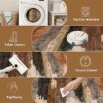 Ciicool Modern Abstract Brown Black Rug for Living Room, 8'x10' Machine Washable Area Rug Non-Slip Rug, Low-Pile Contemporary Indoor Dining Floor Carpet for Bedroom Office Under Table Home Decor