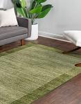 Unique Loom Del Mar Collection Area Rug - Abigail (9' x 12' Rectangle, Light Green/ Ivory)