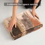 Ciicool Modern Abstract Brown Black Rug for Living Room, 8'x10' Machine Washable Area Rug Non-Slip Rug, Low-Pile Contemporary Indoor Dining Floor Carpet for Bedroom Office Under Table Home Decor