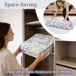 DUMOS 9x12 FT Large Area Rug for Living Room, Machine Washable Low-Pile Rug with Non-Slip Backing, Durable Edge Binding for Bedroom, Dining Room, Vintage Blue