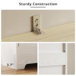 IRONCK Buffet Cabinet with Storage, Sideboard Storage Cabinet, Kitchen Cabinet with Drawers and Doors, Natural Wood