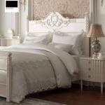 French Organizer Double Bed Decor Frame Queen Size Bedside Table Bed Luxury King Size Headboard Bedroom Furniture