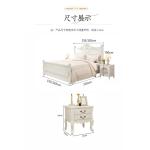 French Organizer Double Bed Decor Frame Queen Size Bedside Table Bed Luxury King Size Headboard Bedroom Furniture