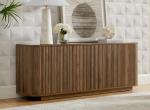 64' Walnut Wood Sideboard Buffet with Adjustable Shelves