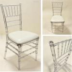 FSDKX Stackable Clear Crystal Plastic Acrylic Chair Resin Tiffany Chiavari Wedding Chair Other Commercial Furniture Chairs