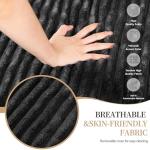 Vongrasig 105" Boneless Couches for Living Room, Sectional Couches Modular Sofa with L-Shaped Chaise, Memory Foam Comfy Cloud Couch with Plush Corduroy Fabric, No Assembly Required, Black