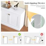 AMERLIFE 72" Farmhouse Sideboard Buffet Cabinet with Barn Doors, Storage Console Table with Adjustable Shelves, Coffee Bar/TV Stand for Living Room, Kitchen, Entryway, White