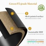 May in Color Set of 2 Nightstand with 2 Drawers and Open Shelf, Bedside Table with Solid Feet, Modern Night Stand End Table for Bedroom, Living Room, Home Office, Black