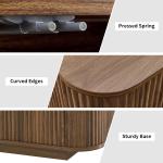 64' Walnut Wood Sideboard Buffet with Adjustable Shelves