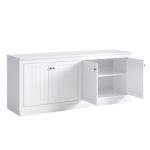 AMERLIFE 72" Farmhouse Sideboard Buffet Cabinet with Barn Doors, Storage Console Table with Adjustable Shelves, Coffee Bar/TV Stand for Living Room, Kitchen, Entryway, White