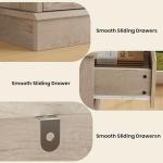 GarveeHome 8 Drawer Dressers for Bedroom, Chest of Drawers with Deep Drawers, Large Double Dresser for Closet with Wide Top, Horizontal Wooden Dresser for Living Room, Hallway, Kids Room, Oak