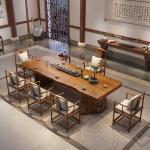 Tea table and chair living room solid wood Kung Fu new Chinese log tea table