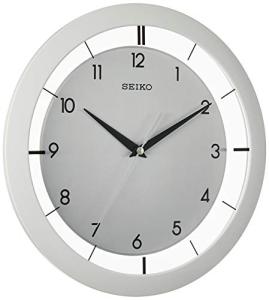 Seiko QXA520WLH Metal Non Ticking Wall Clock, White, 11 Inch