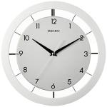 Seiko QXA520WLH Metal Non Ticking Wall Clock, White, 11 Inch