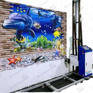 Uv Wall Painting Machine Robot Automatic Wall Panel 3d Vertical Mural Printer Printing Machine Outdoor Wall Art Printer 350W
