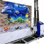 Uv Wall Painting Machine Robot Automatic Wall Panel 3d Vertical Mural Printer Printing Machine Outdoor Wall Art Printer 350W