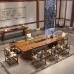 Tea table and chair living room solid wood Kung Fu new Chinese log tea table