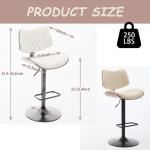 Walnut Bentwood Adjustable Swivel Bar Stool Set Leather Upholstery Kitchen Dining Cafe Pub 6pcs, Customized