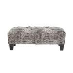 Roundhill Furniture Berliton Fabric Tufted Oversized Ottoman, Turkish Charcoal