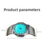 Modern watch coffee table, tempered glass countertop, simple stainless steel living room table