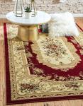 Unique Loom Versailles Collection Traditional Classic Floral Motif Area Rug (9' 0 x 12' 0 Rectangular, Burgundy/ Ivory)