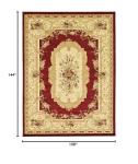 Unique Loom Versailles Collection Traditional Classic Floral Motif Area Rug (9' 0 x 12' 0 Rectangular, Burgundy/ Ivory)