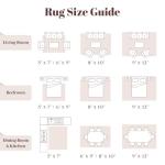 Homemate Washable Rug 8x10 Area Rugs - Vintage Faux Wool Rugs for Living Room Bedroom Dining Room - Non Slip Foldable Carpet Indoor Area Rug for Home Decor（8'x10', Beige