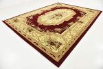 Unique Loom Versailles Collection Traditional Classic Floral Motif Area Rug (9' 0 x 12' 0 Rectangular, Burgundy/ Ivory)