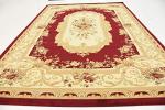 Unique Loom Versailles Collection Traditional Classic Floral Motif Area Rug (9' 0 x 12' 0 Rectangular, Burgundy/ Ivory)