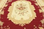 Unique Loom Versailles Collection Traditional Classic Floral Motif Area Rug (9' 0 x 12' 0 Rectangular, Burgundy/ Ivory)