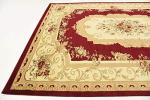 Unique Loom Versailles Collection Traditional Classic Floral Motif Area Rug (9' 0 x 12' 0 Rectangular, Burgundy/ Ivory)