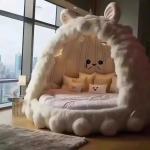 For Light luxury gorilla leather sofa bed creative two-dimensional snow monster villa   bedroom