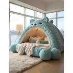 For Light luxury gorilla leather sofa bed creative two-dimensional snow monster villa   bedroom