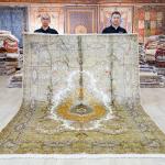 213x305cm Natural Silk Persian Rugs Large Handmade Premium Oriental Nain Carpet for Luxury Living Room Bedroom tapis de chambre