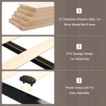 Einhomn Queen Bed Frame with 4 Storage Drawers and Charging Station, Upholstered Platform Bed Frame with Storage Headboard, No Box Spring Needed, Easy Assembly, Black