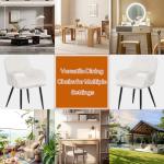 HOOBRO Dining Chairs Set of 2, Dining Room Chairs, Kitchen Chairs with Soft Arms, Modern Upholstered Dining Chairs for Living Room, Dining Room, Kitchen, Study, Beige and Black