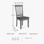 Signature Design by Ashley Shullden Casual Dining Room Side Chair with Spindle Back, 2 Count, Gray