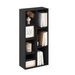 Furinno LUDER Book Shelf, 7-Cube Bookshelf, Bookcase, 9.4 x 19.5 x 41.7, for Living Room, Bedroom, Home Office, Blackwood