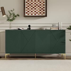 Modern light luxury style 60"L Large Storage Space Sideboard with 4 Doors and Rebound Device for Living Room and Entryway