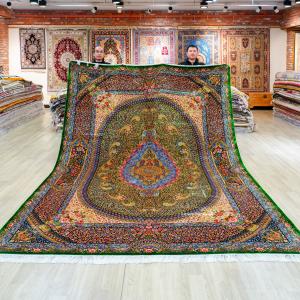 250x350cm Large Persian Silk Carpets in the Living Room Luxury Premium Vintage Handwoven Tassel Rugs for Bedroom Villa Mansions