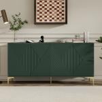 Modern light luxury style 60"L Large Storage Space Sideboard with 4 Doors and Rebound Device for Living Room and Entryway