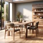 */--Dining Room Furniture Solid Wooden Dinning Set With 6 Chairs Dining Table