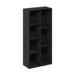 Furinno LUDER Book Shelf, 7-Cube Bookshelf, Bookcase, 9.4 x 19.5 x 41.7, for Living Room, Bedroom, Home Office, Blackwood