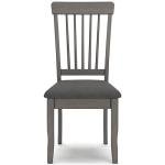Signature Design by Ashley Shullden Casual Dining Room Side Chair with Spindle Back, 2 Count, Gray