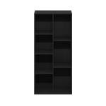 Furinno LUDER Book Shelf, 7-Cube Bookshelf, Bookcase, 9.4 x 19.5 x 41.7, for Living Room, Bedroom, Home Office, Blackwood