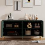 Modern light luxury style 60"L Large Storage Space Sideboard with 4 Doors and Rebound Device for Living Room and Entryway